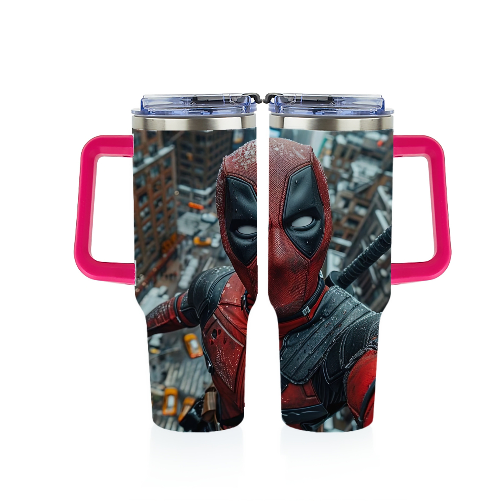 （画像用） Deadpool デッドプール 1200ｍLフルプリント車用タンブラー